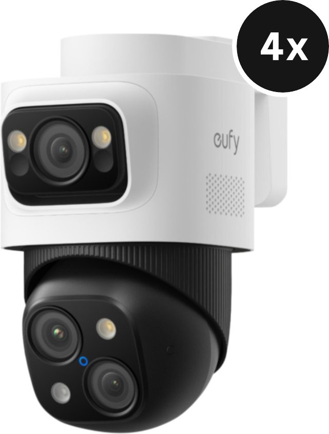 eufy PoE Bullet-PTZ-Kamera S4 - 4er-Set