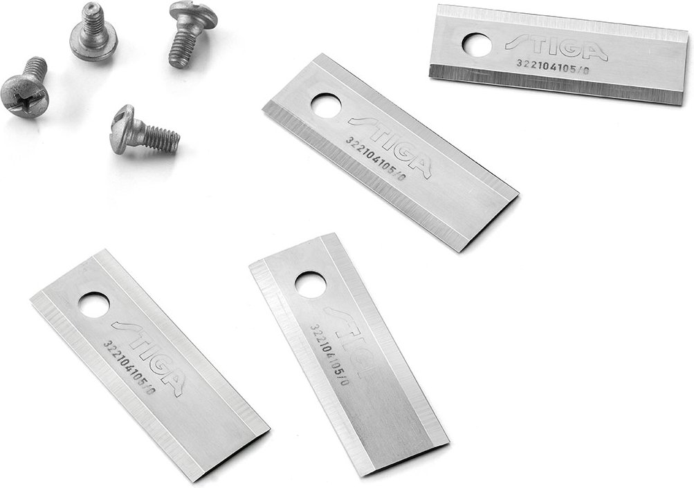 STIGA Ersatzmesser und Schrauben für Mähroboter der G- und A-Serie - 12 Stück - Silber