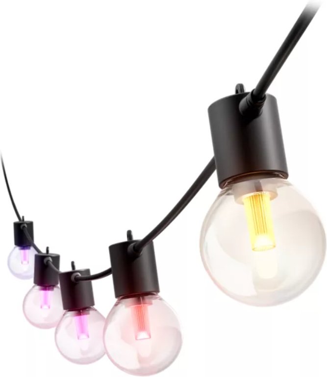 Philips Hue Festavia Globe Außenlichterkette - 7m - Schwarz