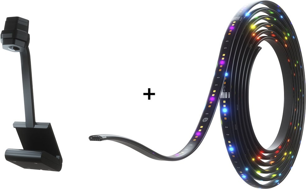 Nanoleaf 4D TV Screen Mirror + Lightstrips Starter-Set - Für TVs bis 65 Zoll / 165 cm - Schwarz