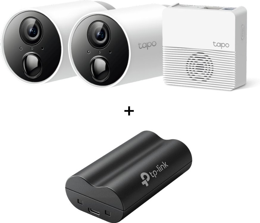 TP-Link Tapo C400S2 - Intelligentes 2-Kamera Sicherheitssystem + A100 Extra Akku-Pack