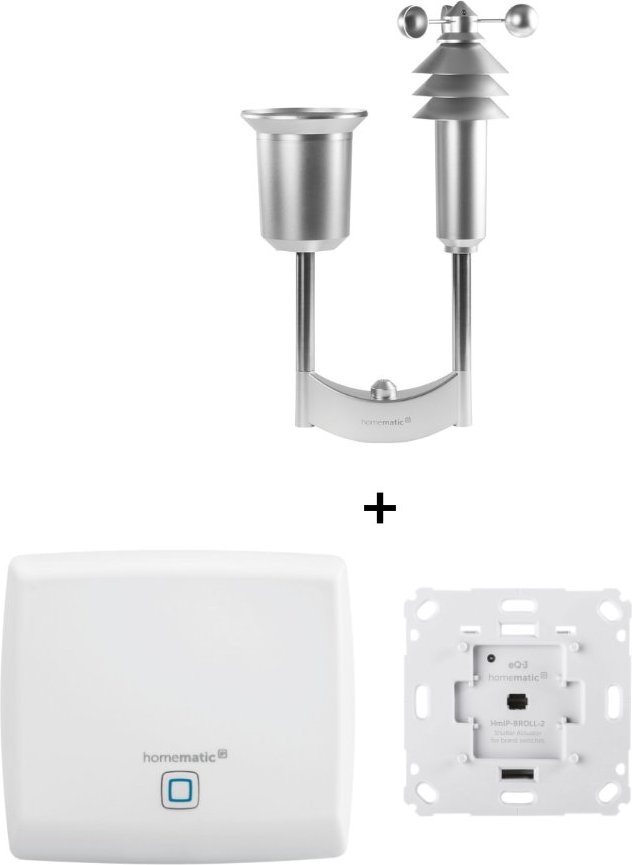 Homematic IP Starter Set Wetterstation mit Wettersensor - Plus und Rollladenaktor