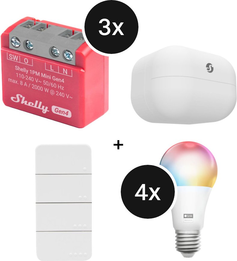 Thumbnail - Shelly Starter-Set - Smarte Beleuchtung E27