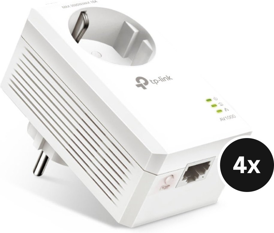 TP-Link TL-PA7017P AV1000 Kit - mit 4 Powerline-Ethernet-Adaptern