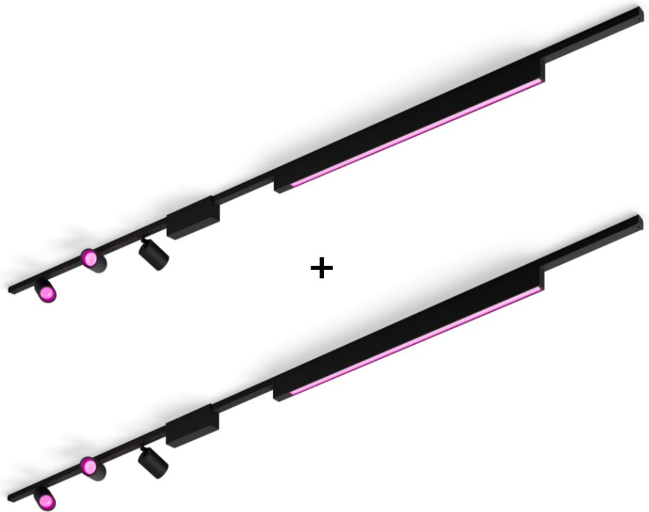 Philips Hue Perifo Basis-Set Deckenleuchte 3 Spots + Lightbar 2er-Pack