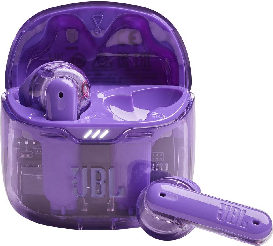 JBL Tune Flex Ghost - Kabellose In-Ear Kopfhörer mit Noise-Cancelling - Lila