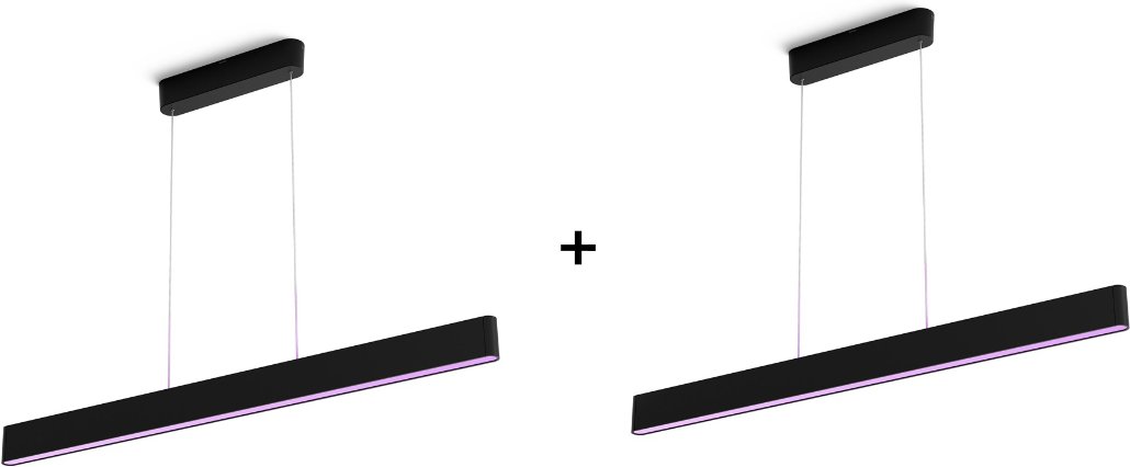 Philips Hue White & Color Ambiance Ensis Pendelleuchte 5500lm - Schwarz - 2er-Set