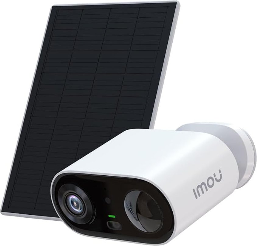 Imou Cell Go Full Color - 2K WLAN-Akku-Außenkamera mit Solarpanel & farbiger Nachtsicht - Weiß