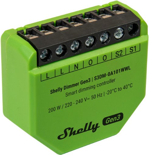 Shelly Dimmer (Gen.3) - Grün (+12 Monate GRATIS Shelly Premium ab 100€)