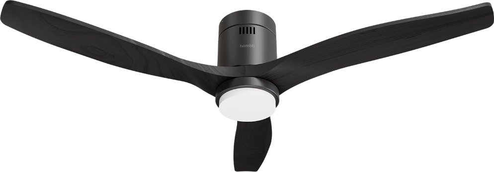 Hombli Smart Ceiling Fan & Light - Schwarz