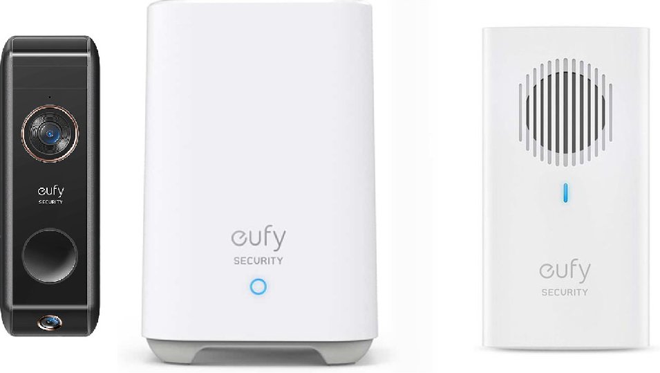 eufy Video Doorbell Dual + HomeBase 2 + Doorbell Chime