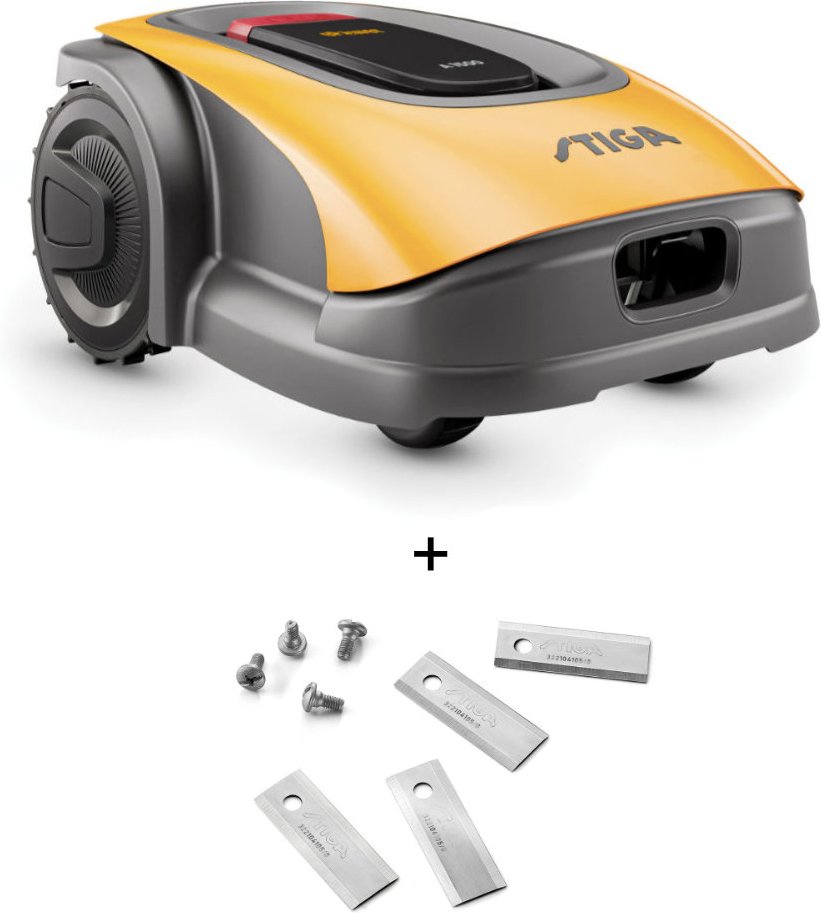 STIGA A 1500 - Autonomer Mähroboter für bis zu 2500 m² + gratis Ersatzmesser und Schrauben