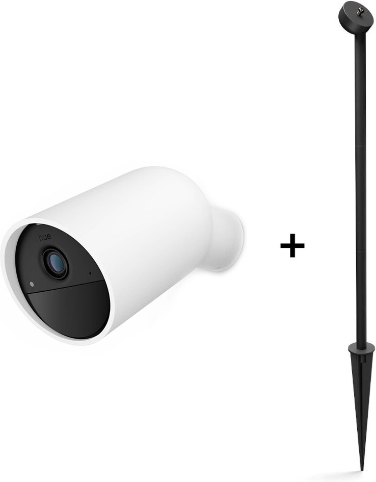 Philips Hue Secure kabellose Kamera + Kamerahalterung mit Erdspieß