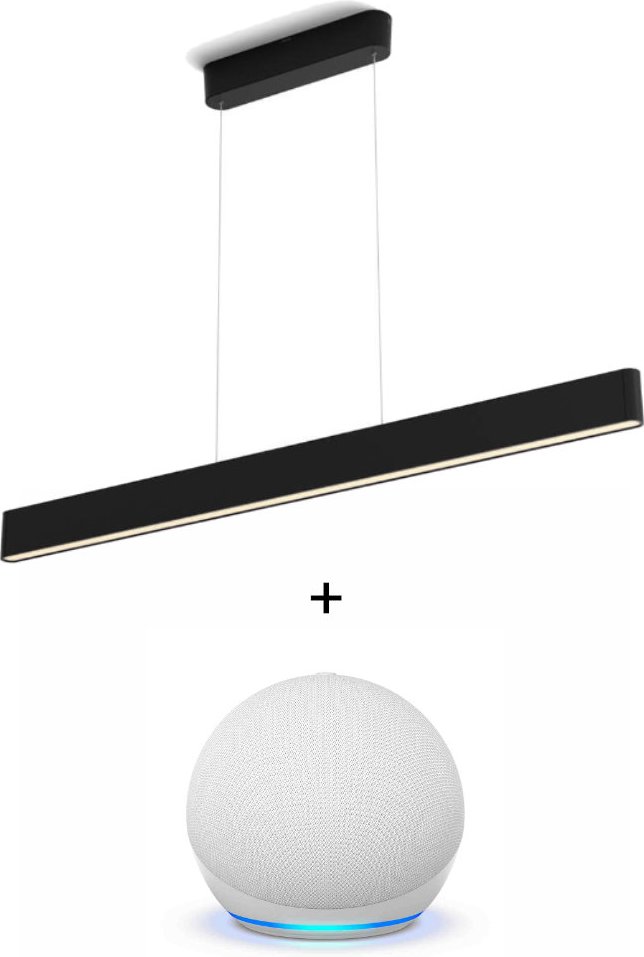 Philips Hue White & Color Ambiance Ensis Pendelleuchte 5500lm + Amazon Echo Dot (5th Gen) (+GRATIS Hombli Lichterkette)