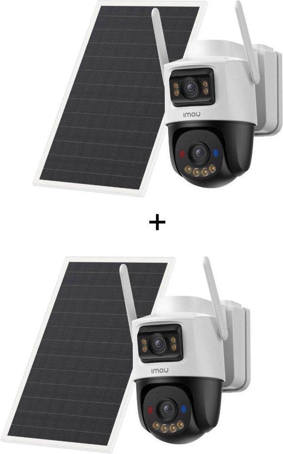 Imou AOV Dual Kit 5+5MP - 10MP Dual-Lens WLAN & 4G Außenkamera mit Solarpanel & Always-On-Video - 2er-Set