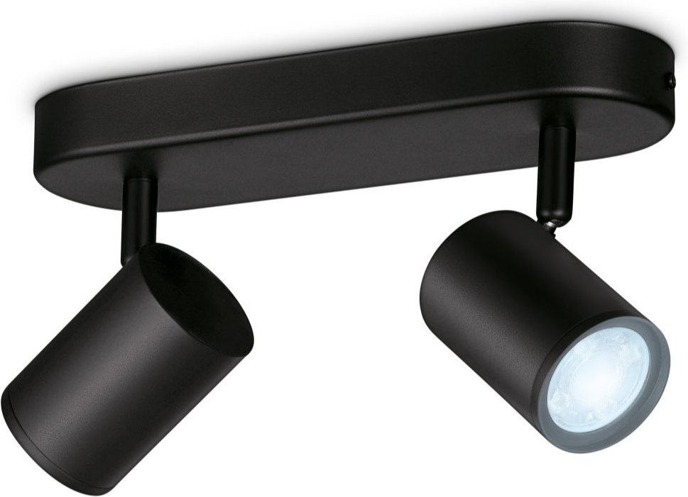 WiZ IMAGEO Spots Deckenleuchte Tunable Farbig 2x 5W - Schwarz