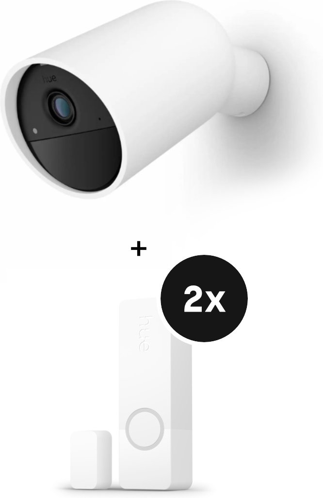 Philips Hue Set - mit Secure kabellose Kamera + 2 Kontaktsensoren