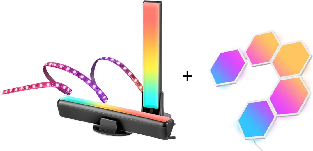 Govee Gaming Starter-Set - PC Monitor Pro Kit + Glide Hexa Light Panels