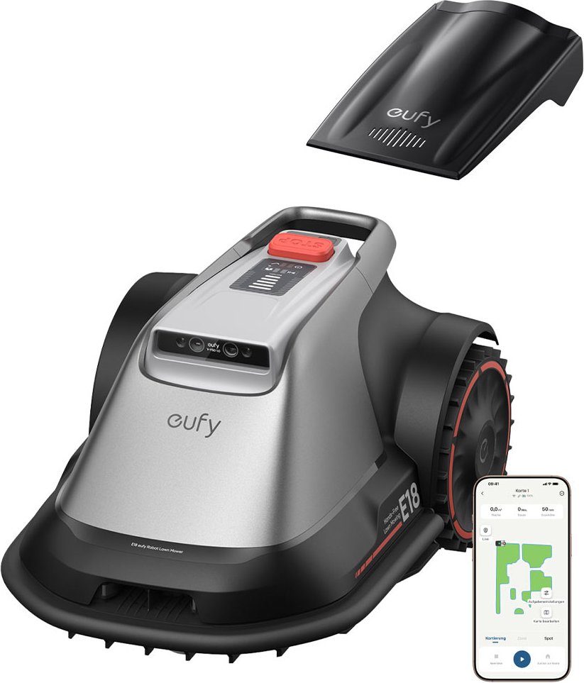 eufy Mähroboter E18 - für bis zu 1200 m² + gratis Garage - Grau
