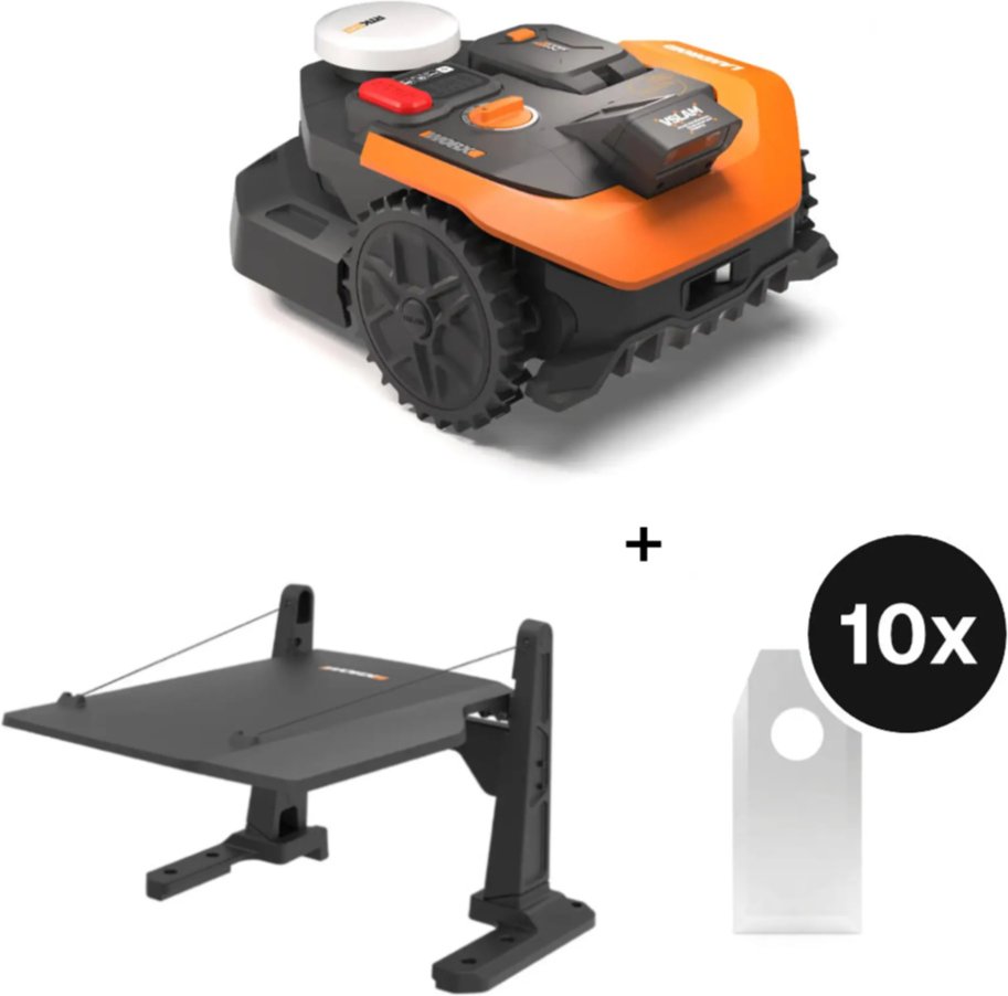 Worx WR365E Landroid Vision Cloud (Stereo), bis 650 m² + gratis Garage + gratis Ersatzklingen