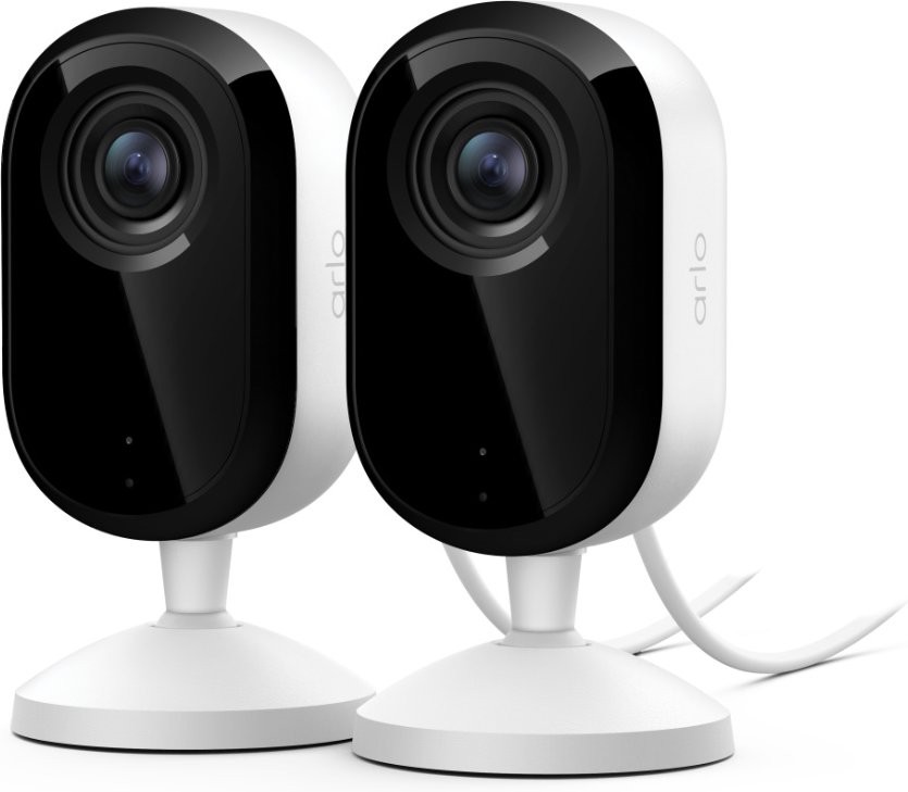 Arlo Essential 3 2K Indoor-Kamera - 2er-Set - Weiß