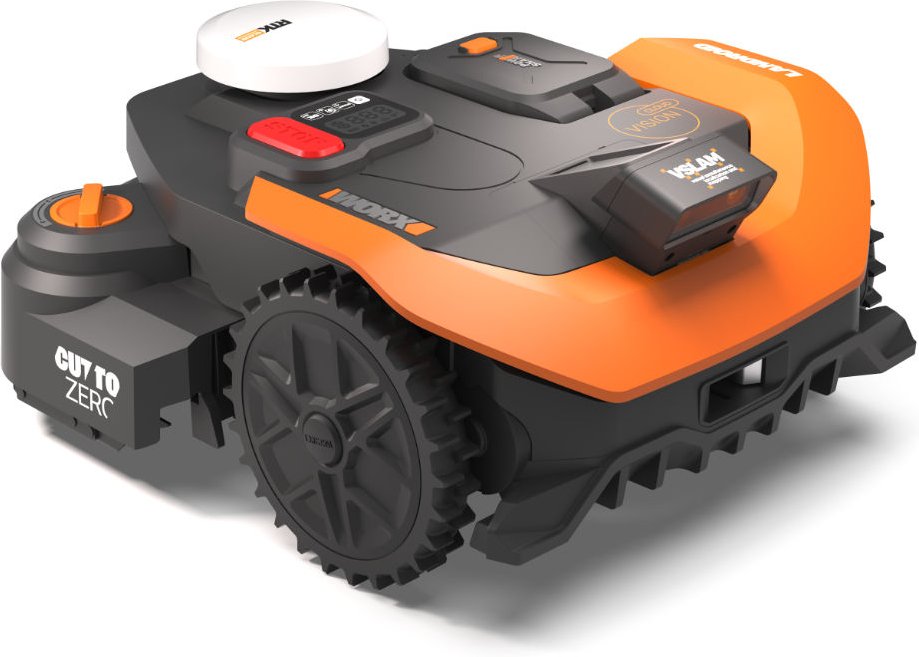 Worx Landroid Vision Cloud (Stereo) - Kabelloser Mähroboter für bis zu 1.200 m² - Schwarz