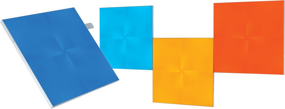 Nanoleaf CANVAS Erweiterungsset - Smarte LED Leuchtfelder - 4er Pack - Weiß