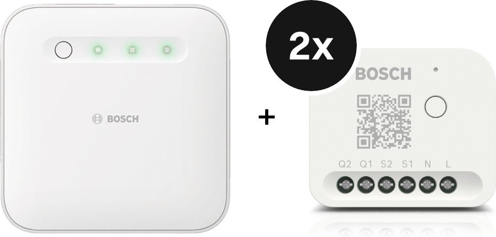 Bosch Smart Home - Starter Set Licht-/ Rollladensteuerung mit 2 Unterputz-Aktoren (Gen. 2)
