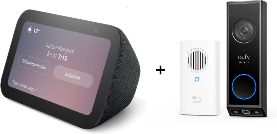 Amazon Echo Show 5 (Gen. 3) + eufy Video Doorbell E340 mit Chime