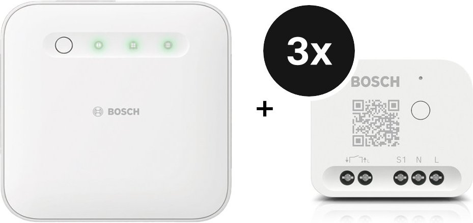 Bosch Smart Home - Starter Set Relais mit 3 Unterputz-Aktoren