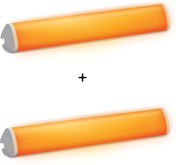 WiZ LightBar Tischleuchte Tunable Farbig 2er-Pack - Weiß