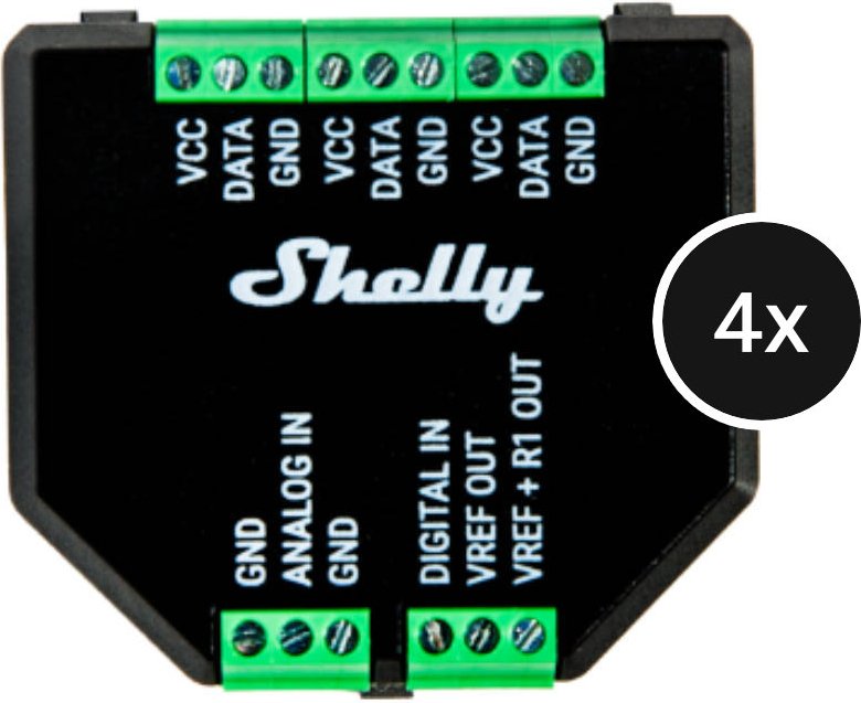 Shelly Plus AddOn - 4er-Set - Zubehör für Plus Relais
