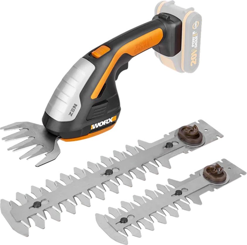 WORX 3-in-1 Gras- und Strauchschere ohne Akku - Grau