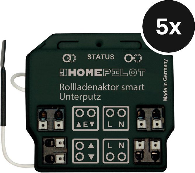 HOMEPILOT Rollladenaktor smart Unterputz - 5er-Set