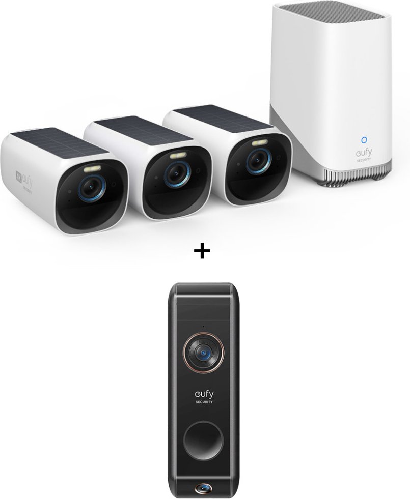eufyCam 3 Starter Set 3+1 + eufy Video Doorbell Dual