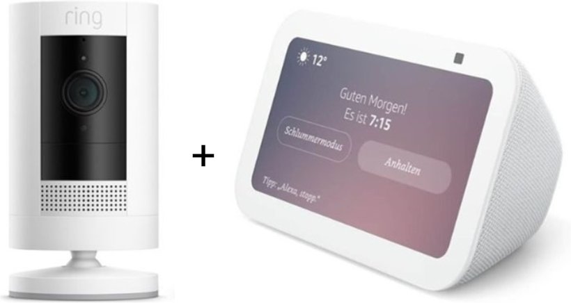 Ring Stick Up Cam Battery Gen. 3 + Amazon Echo Show 5 Gen. 3