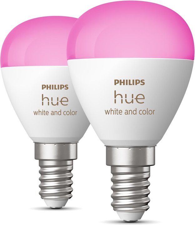 Philips Hue White & Color Ambiance Luster LED Lampe E14 2er-Set - Weiß