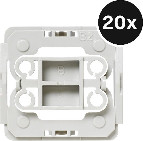 Homematic Adapter-Set Berker B2, 20er Set - Weiß
