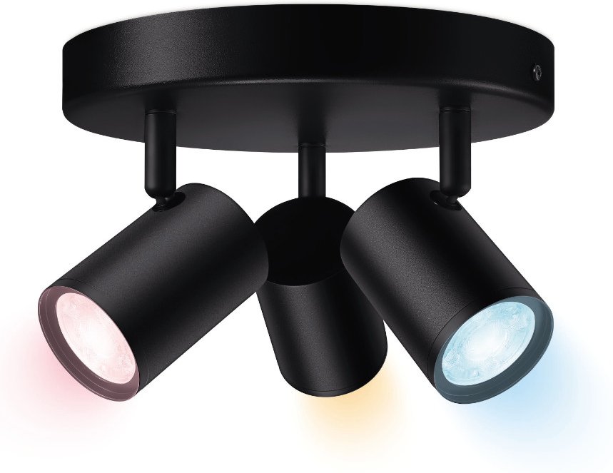 WiZ IMAGEO 3er Spots Deckenleuchte rund Tunable Farbig - Schwarz