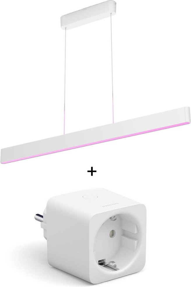 Philips Hue White & Color Ambiance Ensis Pendelleuchte 5500lm - Weiß + Steckdose