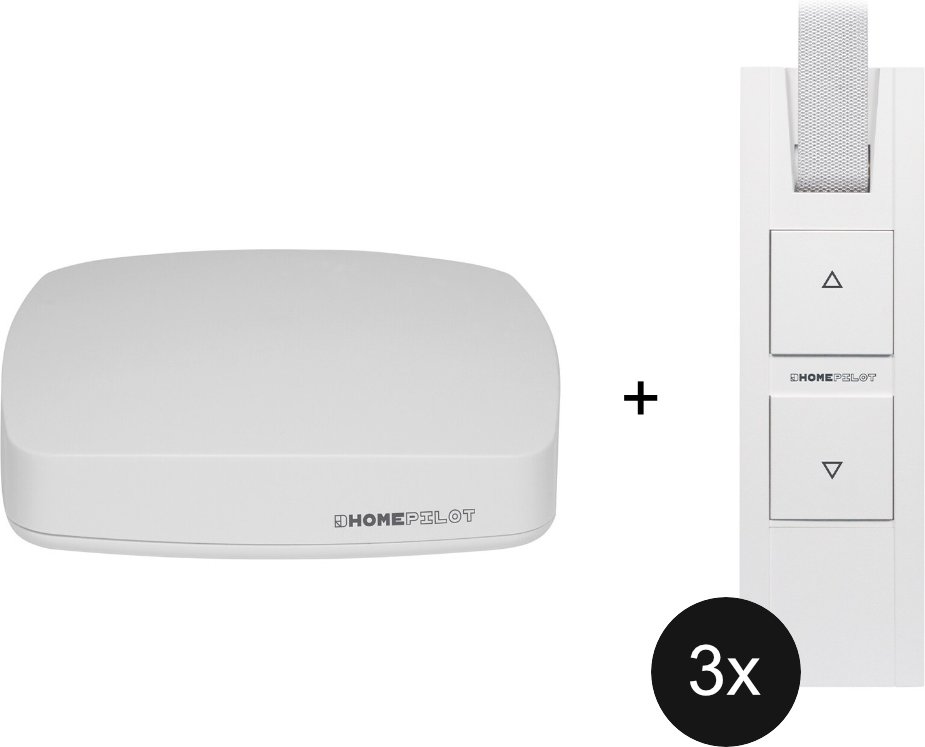 Thumbnail - HOMEPILOT Gateway premium + Gurtwickler RolloTron pure smart - 3er-Set (+GRATIS Hombli Lichterkette)