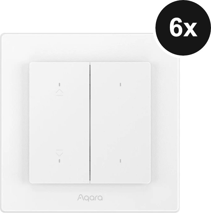 Aqara Shutter Switch H2 - Rollladenschalter - 6er-Set