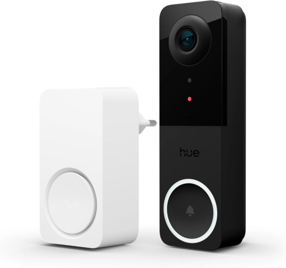 Philips Hue Secure Set - Kabelgebundene Türklingelkamera + Gong - Schwarz