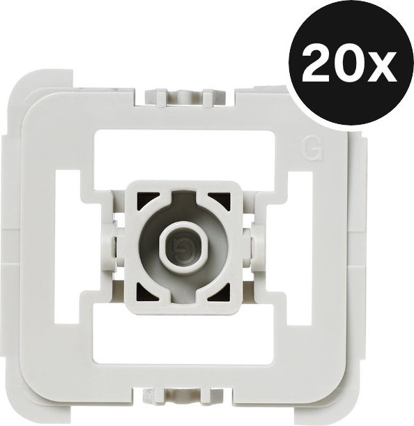 Homematic Adapter-Set Gira 55, 20er Set - Weiß