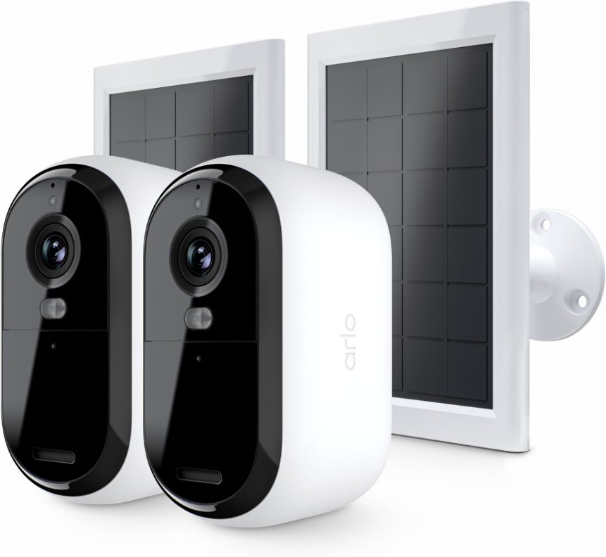 Arlo Essential 2 2K Außenkamera mit Solarpanel - 2er-Set - Weiß