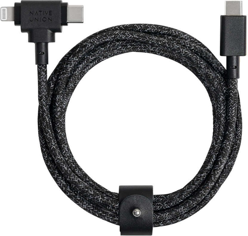Native Union Belt Universal Cable - USB-C auf USB-C & Lightning 1.8m - Schwarz