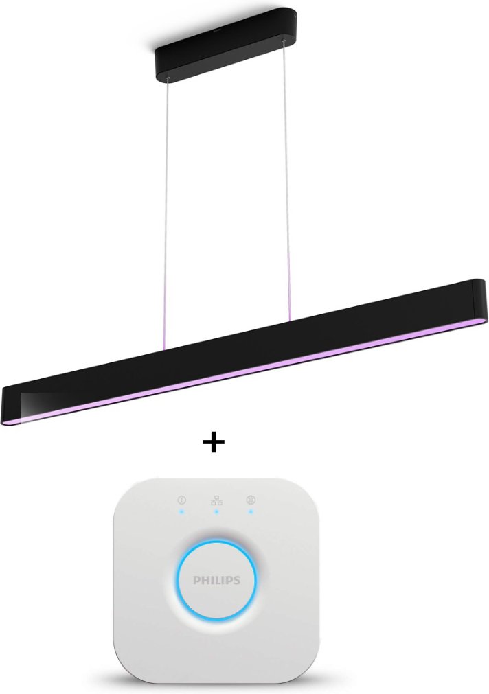 Philips Hue White & Color Ambiance Ensis Pendelleuchte 5500lm - Schwarz + Bridge