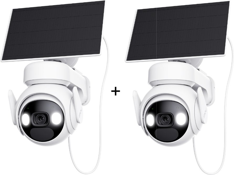 Imou Cell PT Lite with Solar Panel - 2K WLAN-Akku-Außenkamera mit Schwenk-/Neigefunktion - 2er-Set