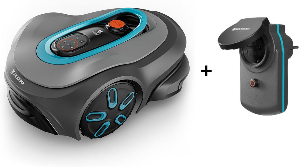 Gardena Mähroboter smart SILENO max 1.200 m² + Zwischenstecker