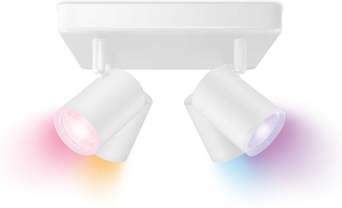 WiZ IMAGEO 4er Spots Deckenleuchte quadratisch Tunable Farbig - Weiß